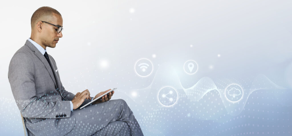 businessman using a digital tablet